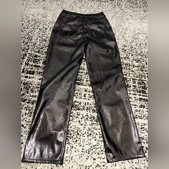 Hunter & Brown Black Faux Leather Pants - Size Medium - NWOT - Picture 14 of 15